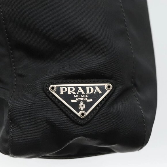 PRADA Tote Bag Nylon Black Silver Auth ti3279 - Picture 12 of 16
